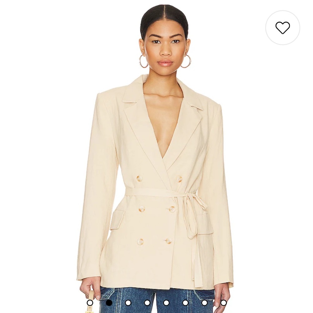 BLACK Olivia linen blazer from Free People. Worn once. Size large.